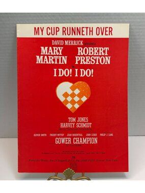 My Cup Runneth Over Vintage Sheet Music form I Do! I Do! 1960s Tom Jones